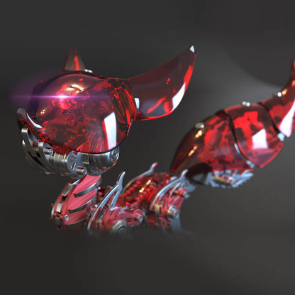 Kit de rompecabezas de metal de zorro mecánico para armar uno mismo, serie de animales ajustables 