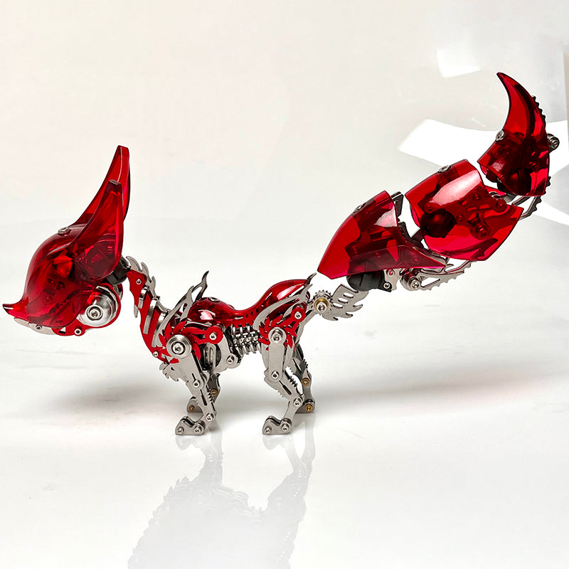 Kit de rompecabezas de metal de zorro mecánico para armar uno mismo, serie de animales ajustables 