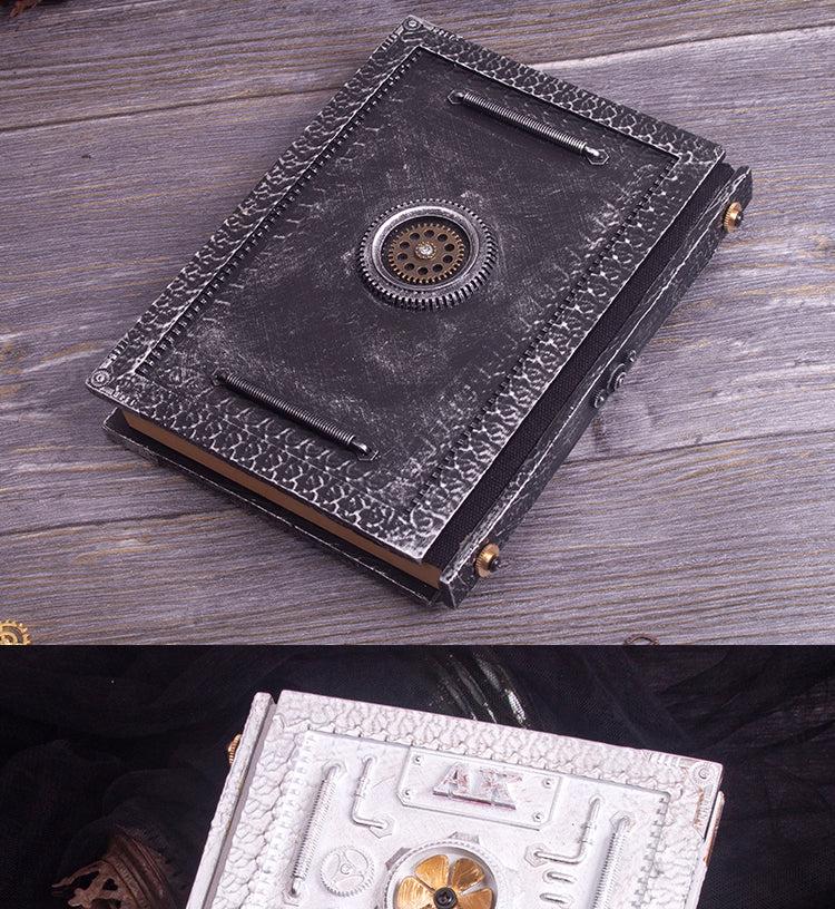 Libreta estilo steampunk en relieve con caja de regalo 