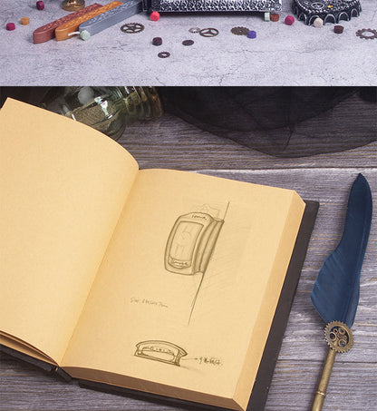 Libreta estilo steampunk en relieve con caja de regalo 