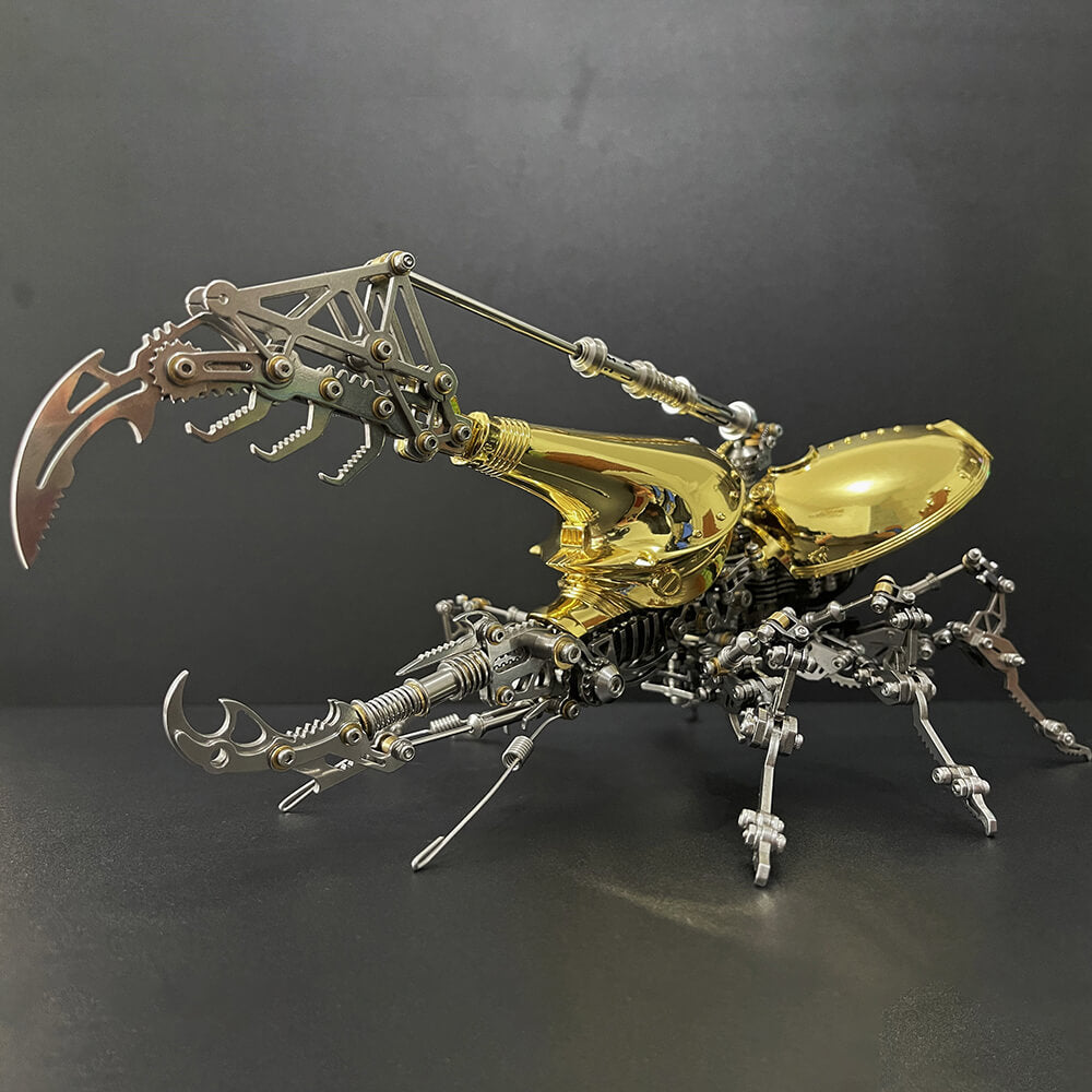 Kit de rompecabezas de metal para armar un escarabajo grande Dynastes, modelo de insecto.