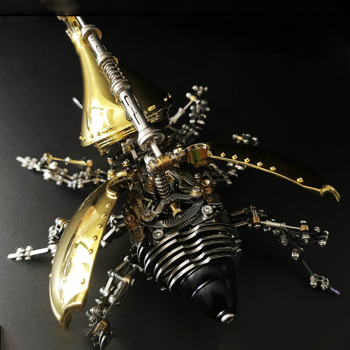 Kit de rompecabezas de metal para armar un escarabajo grande Dynastes, modelo de insecto.