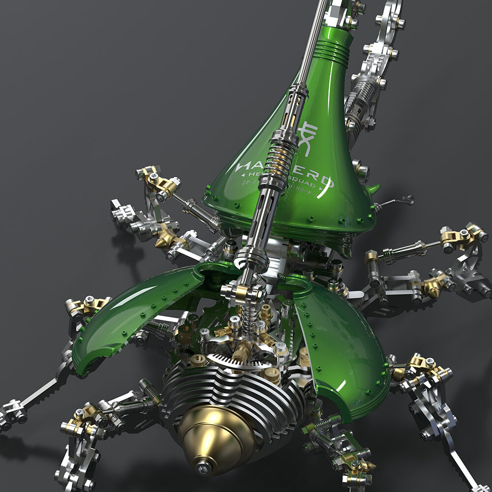 Kit de rompecabezas de metal para armar un escarabajo grande Dynastes, modelo de insecto.