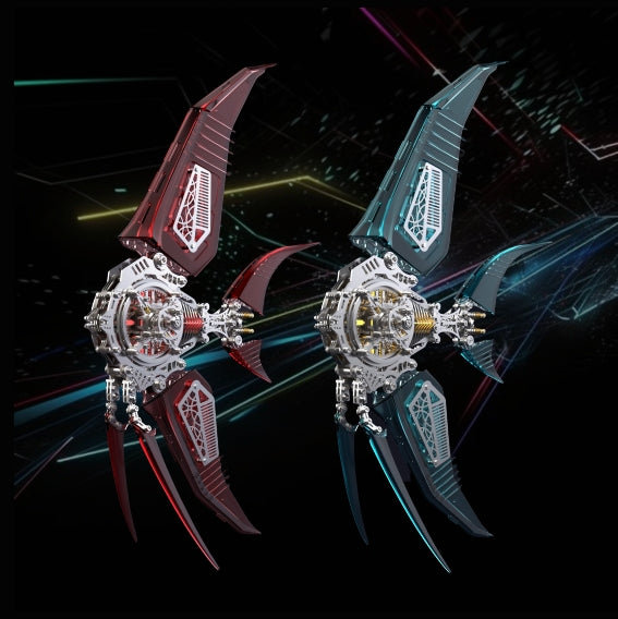 Rompecabezas de metal 3D de pez ángel mecánico, modelo de vida marina 