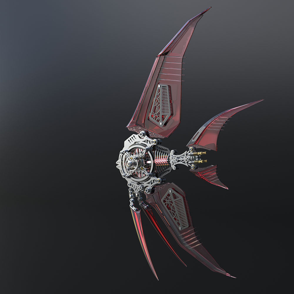 Rompecabezas de metal 3D de pez ángel mecánico, modelo de vida marina 