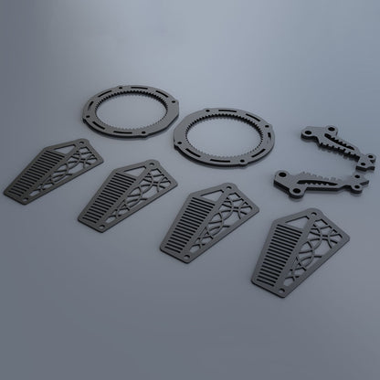 Rompecabezas de metal 3D de pez ángel mecánico, modelo de vida marina 