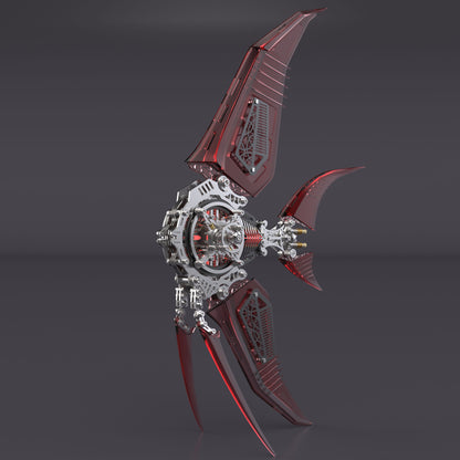 Rompecabezas de metal 3D de pez ángel mecánico, modelo de vida marina 