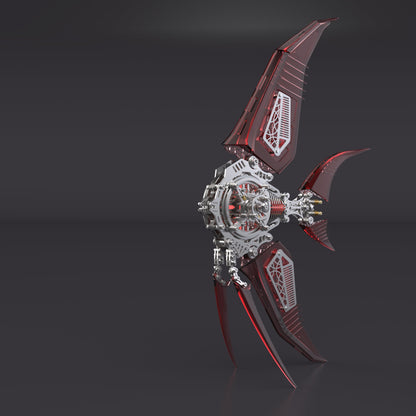 Rompecabezas de metal 3D de pez ángel mecánico, modelo de vida marina 