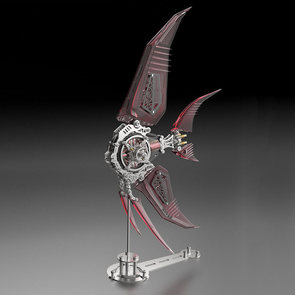 Rompecabezas de metal 3D de pez ángel mecánico, modelo de vida marina 