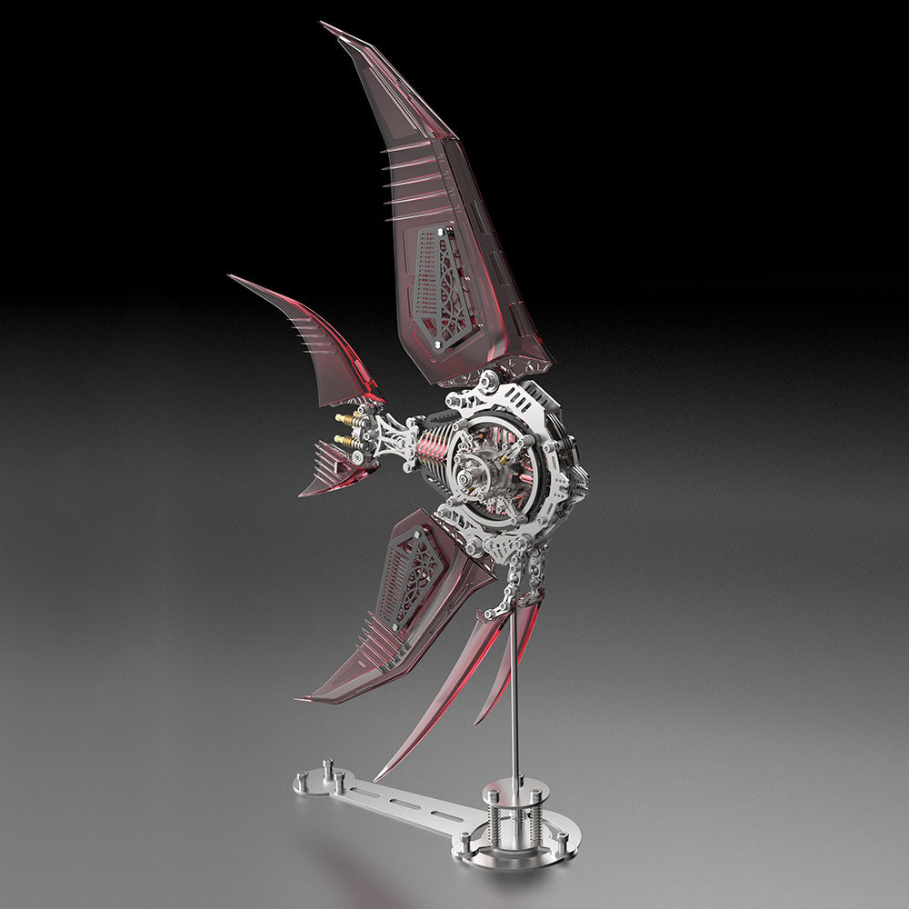 Rompecabezas de metal 3D de pez ángel mecánico, modelo de vida marina 