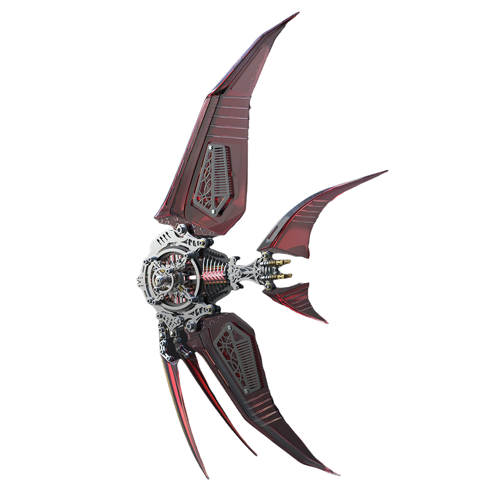 Rompecabezas de metal 3D de pez ángel mecánico, modelo de vida marina 