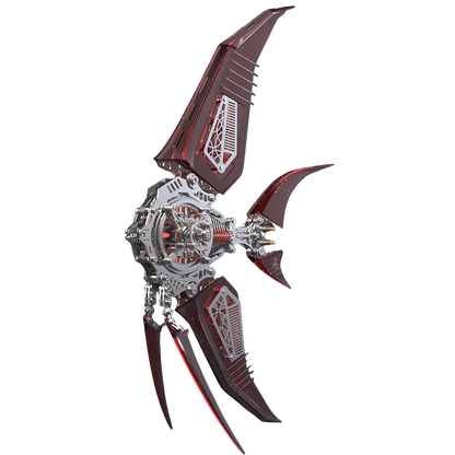 Rompecabezas de metal 3D de pez ángel mecánico, modelo de vida marina 