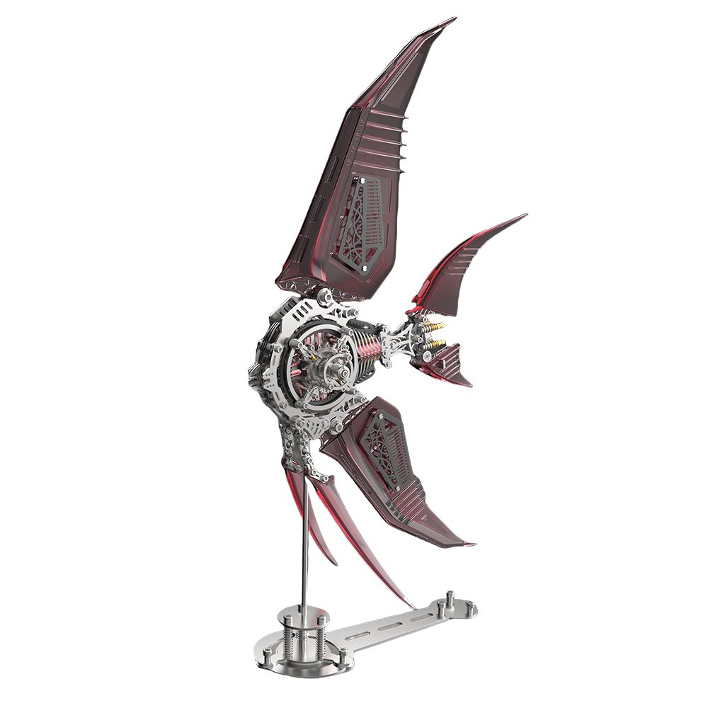Rompecabezas de metal 3D de pez ángel mecánico, modelo de vida marina 
