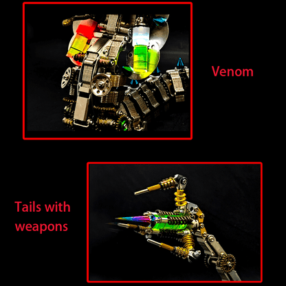 Kit de rompecabezas de metal 3D de 1200 piezas de King Cobra mecánico para adultos 