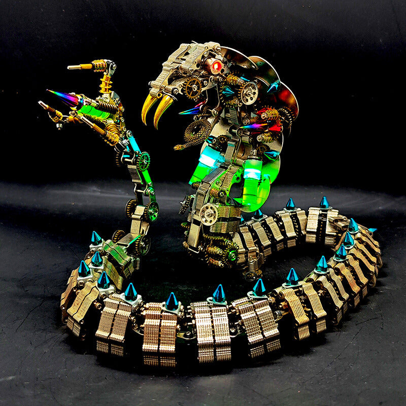 Kit de rompecabezas de metal 3D de 1200 piezas de King Cobra mecánico para adultos 