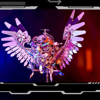 Kit de rompecabezas de metal 3D Steampunk de búho para adultos 