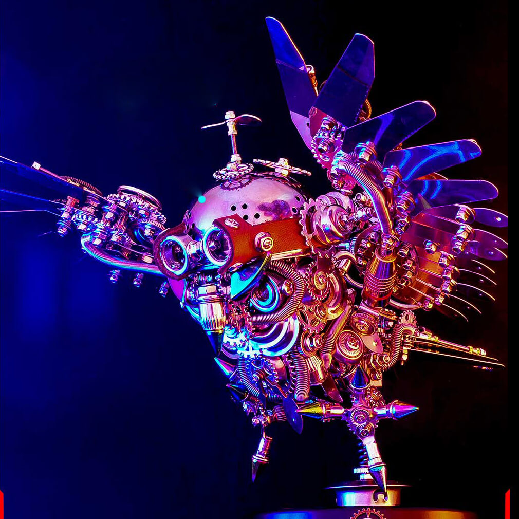 Kit de rompecabezas de metal 3D Steampunk de búho para adultos 