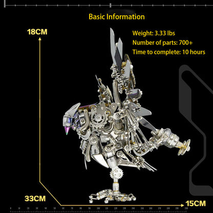 Kit de rompecabezas de metal 3D Steampunk de búho para adultos 