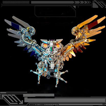 Kit de rompecabezas de metal 3D Steampunk de búho para adultos 