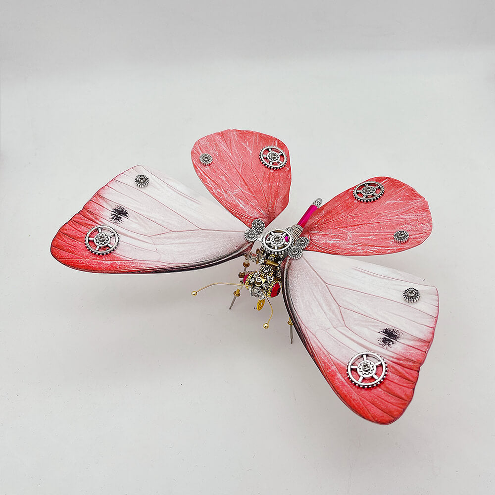 Kit de rompecabezas de metal 3D de mariposa Steampunk Pieris rapae para adultos y niños