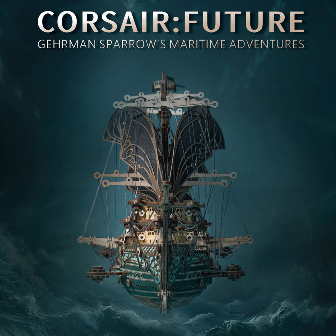 Kit de rompecabezas de madera 3D de barco pirata para juguete y regalo