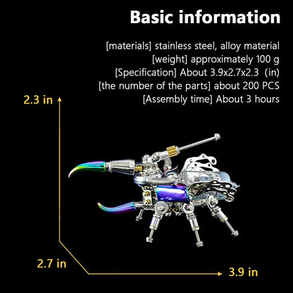 Kit de rompecabezas de insectos metálicos punk en 3D