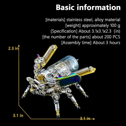 Kit de rompecabezas de insectos metálicos punk en 3D