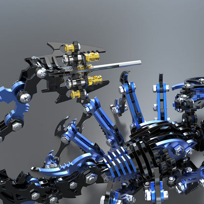 Kit de rompecabezas de metal 3D de escorpión azul-negro punk para regalo y decoración