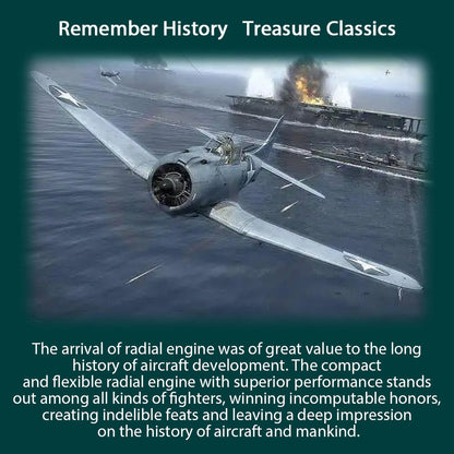 Kit de rompecabezas de 250 piezas con motor radial de metal a escala 1/6, juguete de experimento científico