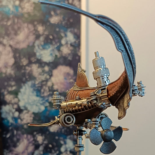 Modelo artesanal de Dunkleosteus de metal mecánico 3D Steampunk