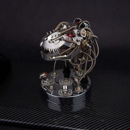 Kit de modelos de cabeza de dinosaurio mecánica móvil de metal 3D Steampunk de 180 piezas