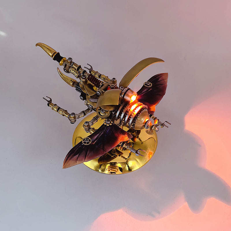 Kit de rompecabezas de 350 piezas Steampunk Beetle, modelo de insecto