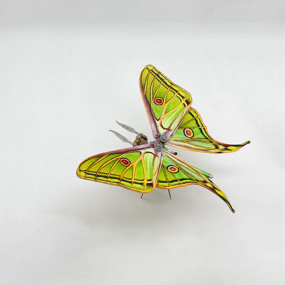 Kit de rompecabezas de metal 3D de mariposa Steampunk Graellsia isabellae