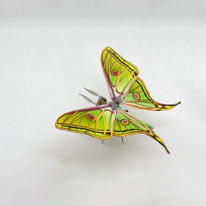 Kit de rompecabezas de metal 3D de mariposa Steampunk Graellsia isabellae