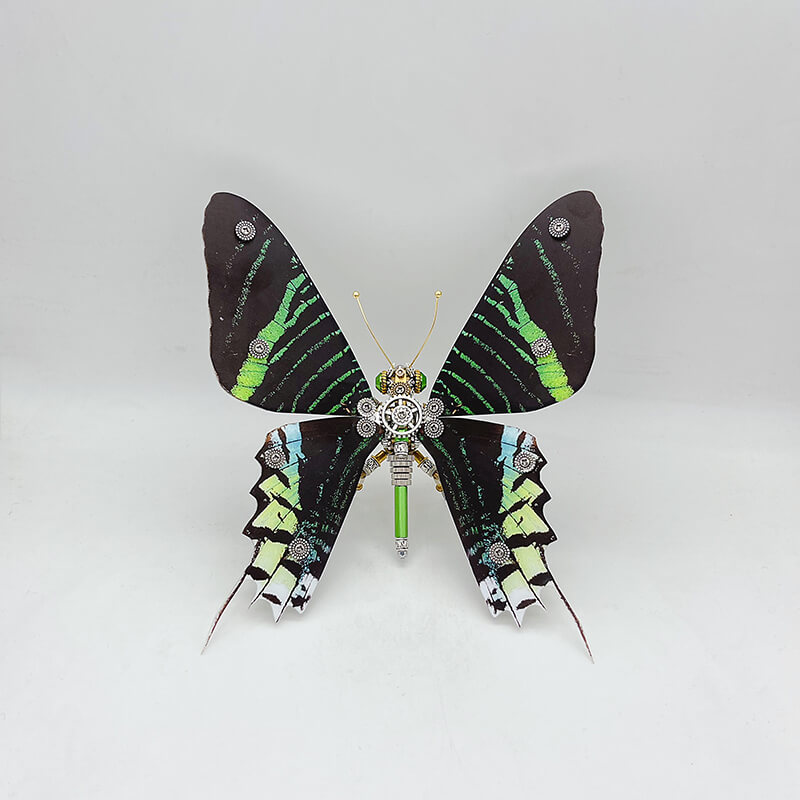 Kit de rompecabezas de metal 3D de mariposa Steampunk Ideopsis similis para adultos y niños