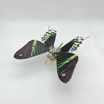 Kit de rompecabezas de metal 3D de mariposa Steampunk Ideopsis similis para adultos y niños