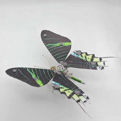 Kit de rompecabezas de metal 3D de mariposa Steampunk Ideopsis similis para adultos y niños