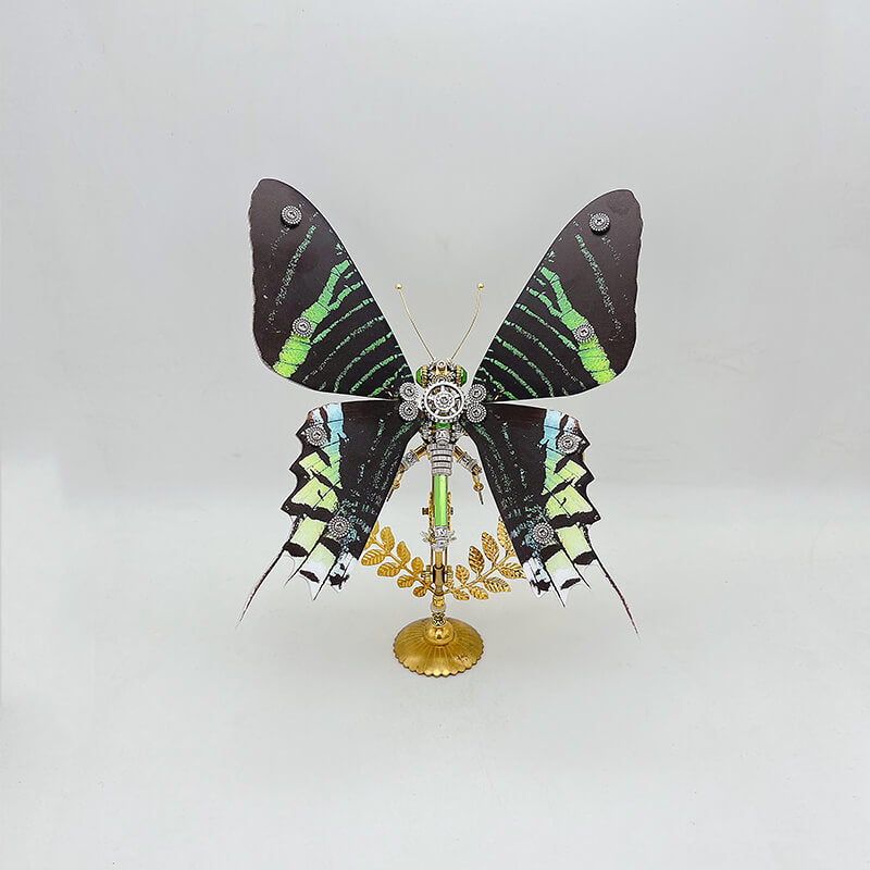 Kit de rompecabezas de metal 3D de mariposa Steampunk Ideopsis similis para adultos y niños