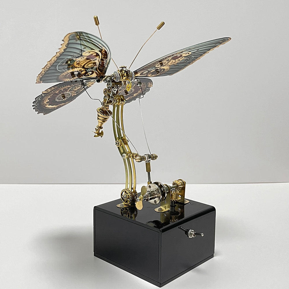 Rompecabezas mecánico de metal 3D de mariposa Steampunk con caja de música para regalos y decoración. 