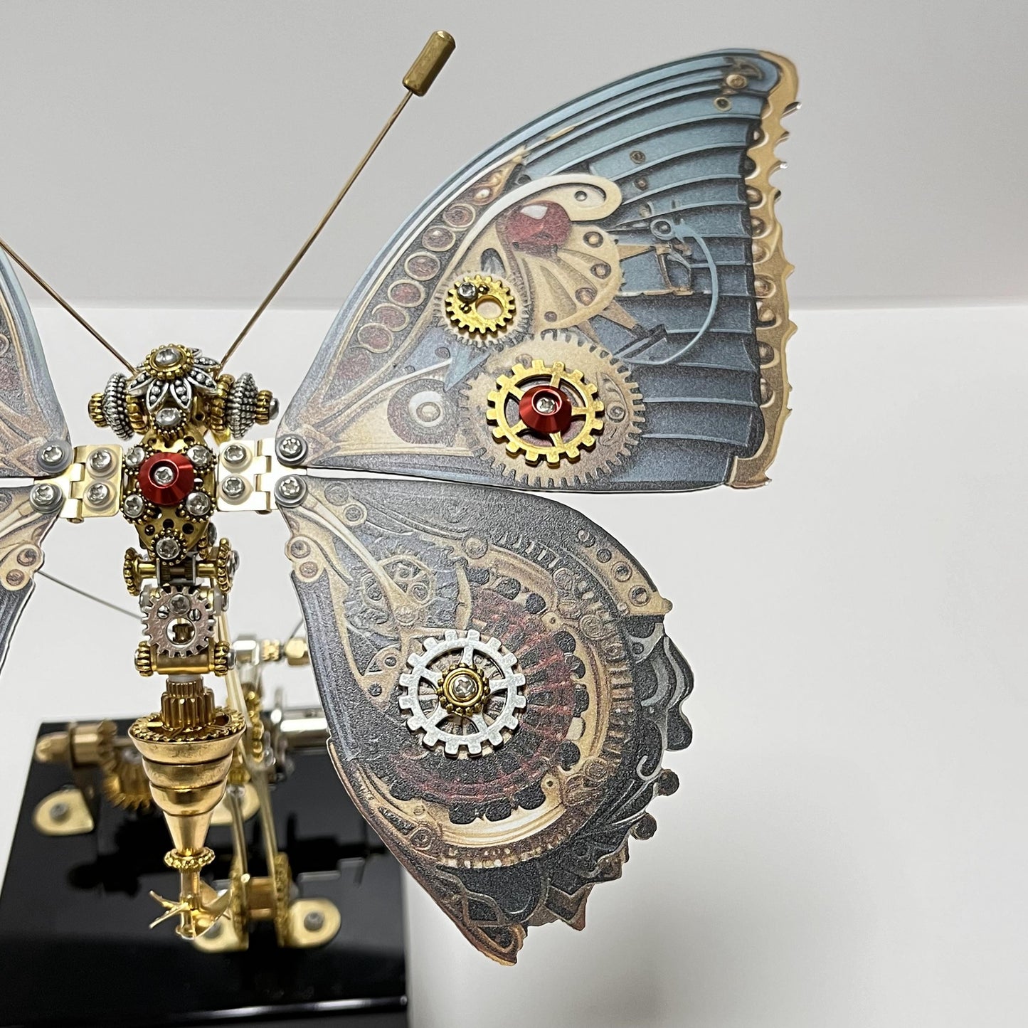Rompecabezas mecánico de metal 3D de mariposa Steampunk con caja de música para regalos y decoración. 