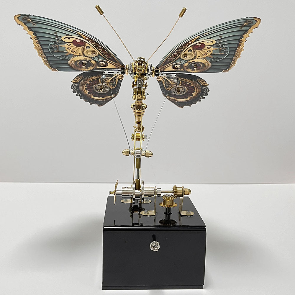 Rompecabezas mecánico de metal 3D de mariposa Steampunk con caja de música para regalos y decoración. 