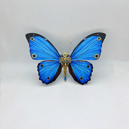 Kit de rompecabezas de metal 3D Steampunk Butterfly Morphidae para adultos y niños