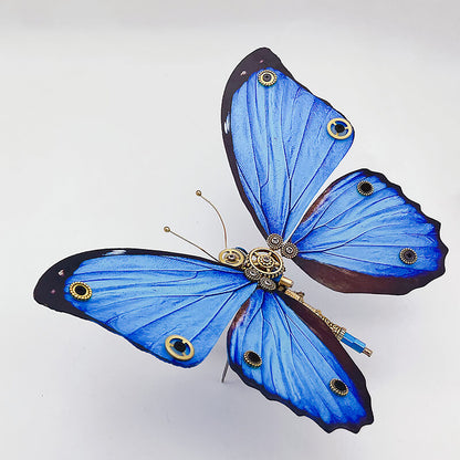 Kit de rompecabezas de metal 3D Steampunk Butterfly Morphidae para adultos y niños