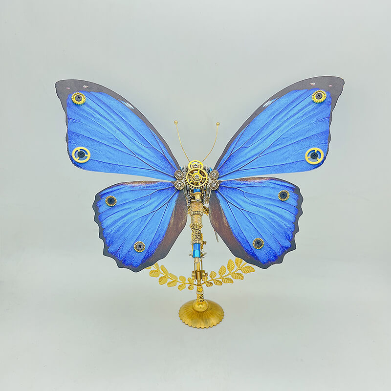 Kit de rompecabezas de metal 3D Steampunk Butterfly Morphidae para adultos y niños