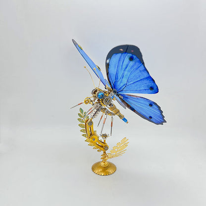 Kit de rompecabezas de metal 3D Steampunk Butterfly Morphidae para adultos y niños