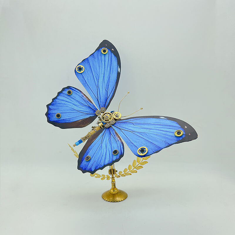 Kit de rompecabezas de metal 3D Steampunk Butterfly Morphidae para adultos y niños