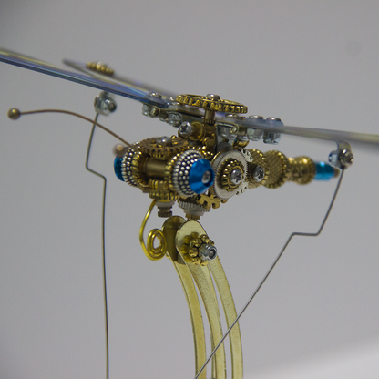 Rompecabezas mecánico de metal Steampunk con diseño de mariposa y caja de música.