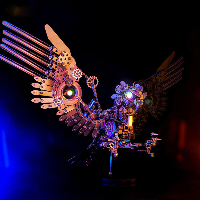 Kit de rompecabezas de metal Steampunk Gyrfalcon de 1800 piezas, modelo Eagle Series 