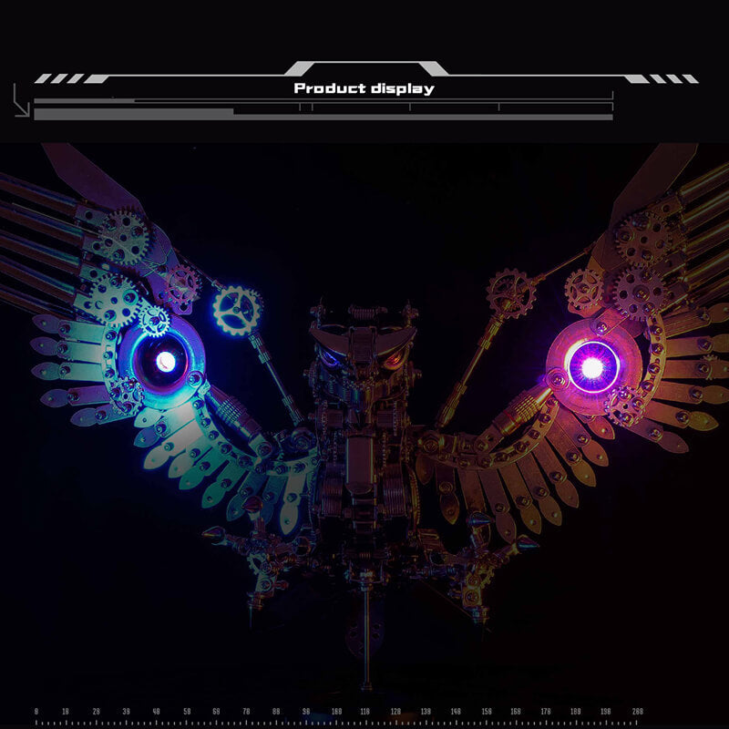 Kit de rompecabezas de metal Steampunk Gyrfalcon de 1800 piezas, modelo Eagle Series 