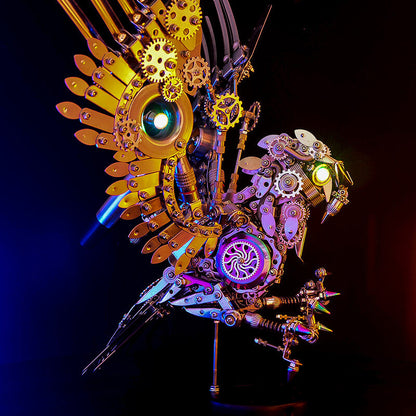 Kit de rompecabezas de metal Steampunk Gyrfalcon de 1800 piezas, modelo Eagle Series 
